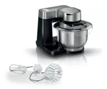 Bosch Serie 2 MUMS2VM00, 3,8 L, Sort, Sølv, 1,1 m, Rustfrit stål, Plast, 900 W
