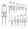 12-pack G4 20W 12V 2800K 2-stifts halogenlampa för fläktkåpa, kök, vardagsrum, sovrum (FMY)
