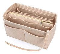 Handväskorganisatör, Filtväska Organisera (Beige, M)