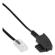 InLine TAE-F 15m, 15 m, TAE-F, RJ45, Svart, Jack