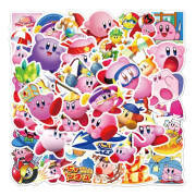 50 st Star Kirby Klistermärken Söta Tecknade Emoji Klistermärken Lämpliga för Skateboard, Resväska, Laptop, Telefon, Bil, Cykel DIY Klistermärke
