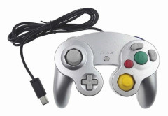 Ny Trådad Spelkontroll Gamepad för Nintendo Gamecube Konsol Wii U Konsol silver