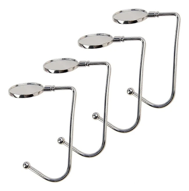 Paket strumphängare, för mantelspis, metallkrokar med halkfritt hänghandtag, för julfestdekoration, silver