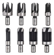 Försänkare Borr, Träbearbetning, Kolstål, Titanbelagd, 8-pack