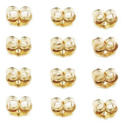 14K Guld Öronpluppar Gula Öronlås