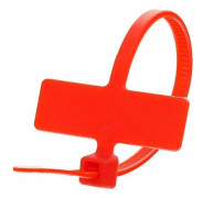 Lanview - Kabelsamlare med märketiketter - 3.81 mm - 15.24 cm - röd (paket om 100)