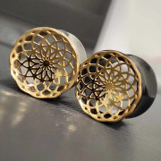 Tunnel - guld mandala - svart - PT-047 25 mm