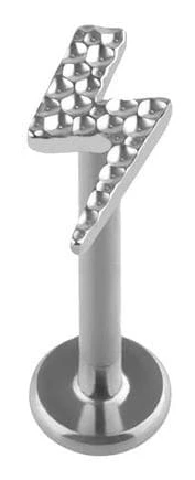 Titanium labret silver lightning 1.2/8