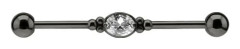 Industriell dekorativ - svart med zirkon - IND-039 1.6/34