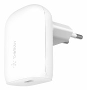 Belkin BoostCharge - Strömadapter - PPS-teknik - 30 Watt - 3 A - Fast Charge, PD 3.0 (24 pin USB-C) - vit