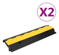 vidaXL Kabelbryggor med 2 kanaler 2 st 100 cm gummi