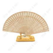 TD® 9-tums enfärgad Kemu Fläkt Xiangyang Kvinnlig Fläkt Doftande Trä Fläkt Craft Flower Fan Show Dans Fläkt