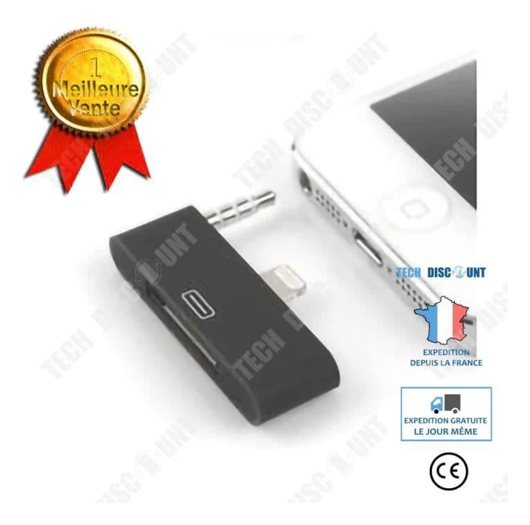 TD® iPhone5-adaptrar Plug and Play-ljudstöd