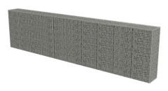 vidaXL Gabionmur i galvaniserat stål 600x50x150 cm