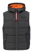 Alpha Industries Hooded Puffer Fd Väst Svart M Man