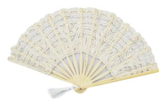 TD® Fan Spets Paraply Dome Bomull Bröllop Paraply Parasoll Broderi Luftfläkt Elegant feminin spetsstil