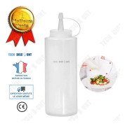TD® genomskinlig köksplastsåsflaska 360ml precisionscoulispäron dispenserflaska ketchup grillmajonnäs