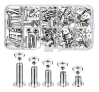 80 Set med Hylsnitar Hona-Hona i Låda (Silver * 80 Set med Hylsnitar Hona-Hona (5 * 6, 10, 12, 15, 18) + Förvaringslåda)