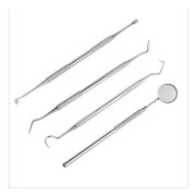 4 st Tandvårdsset, Skrapa i rostfritt stål, Tandläkarinstrument, Plackrengöringssond, Tandvårdsset, Tandsond, Skrapa, Munhålespegel