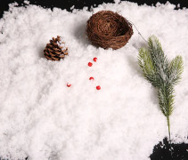 Konstgjort snöpulver, snöflingadekoration simulering juldag snöscen 500g