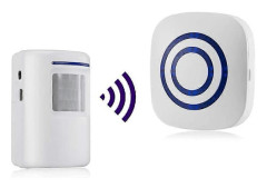 Infraröd Rörelsedetektor Alarm - Sensor Trådlöst PIR Alarm Set Rörelsedetektor Infraröd Detektor 38 Ringsignaler