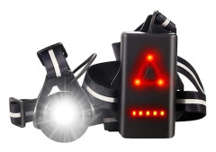 Bröstlampa för Löpning, USB Uppladdningsbar LED Bröstlampa, 500 Lumen, 90° Justerbar Ljusvinkel