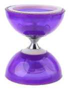 Diabolo Set Trippel Kullagerkoppling Matchande Färgade Fiberhandtag, Diabolosnöre & Väska (FMY) Plommon