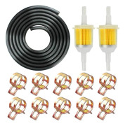 Bränsleledningskit - 2m Ø 6mm Bränsleledning + 2 Stycken 6mm / 8mm Bränslefilter