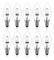 42W E14 C35 Dimbar halogenlampa AC 220-240V Varmvit 2700K e14 transparent halogenljuslampa (10st) (FMY)