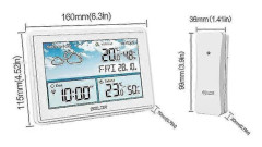 Trådlös Digital Väderstation med Färg LCD-Display, Termometer, Hygrometer, Väderprognossensor, Frostpunkt, Kalender och Väckarklocka