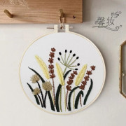 DIY Väggdekor Blomstermönster Broderiram Kit Hem Väggdekor (Blomma S304),