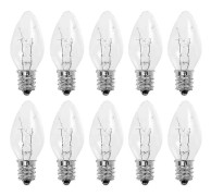 BEBETTER Ersättningslampor för Hem C7 E12 Glödlampor 10-pack för Elektriska Fönsterljus