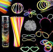 100 Glow Sticks Självlysande Pinnar Blandade Färger Glow Sticks Självlysande Pinnar För Glasögon, Armband (FMY)