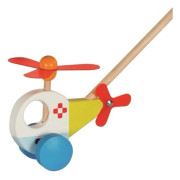 Goki Wooden Push Figure Helicopter