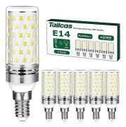 LED-lampor E14 Kallvitt, 16W (motsvarande 100W halogen) E14 Skruvsockel Lampa 6000K 1200LM Ej Dimbar Flimmerfri AC 220-240V för Kristallkrona