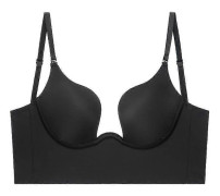 Push Up BH Rygglös Dam BH Låg Skärning Sexig Plunge BH Öppen Rygg Bröllopsunderkläder Osynlig Sömlös Djup U Underkläder