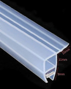 100cm Duschskärm Tätningslist PVC Dörr Bad Dusch Tätningslister För 1 Till 10mm Glas Gap Limfri Vattentät Väderlist