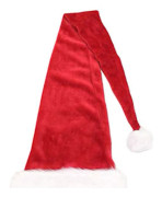 Unisex Santa-mössa för vuxna, varm och mysig julstämning, julhuvudbonad med förtjockat foder, mjuk och högkvalitativ röd julmössa för festligheter