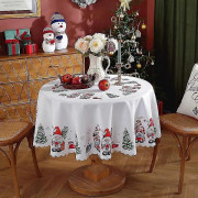 Julbordsduk Rund Julbordsduk Tvättbar Julbordsduk D 59 inches