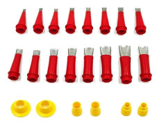 22 Delars Set Rostfria Fogmunstycken Applikator Fogfinish Lim Silikon Tätningsmedel Finish Verktyg Kök Badrum