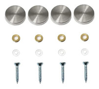 4-pack Dekorativa Spegelskruvar, Dekorativa Spikkapslar, Polerade Rostfria Dekorativa Skruvar för Speglar (0,79\"/20mm)