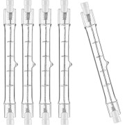 Förpackning med 5 R7S Halogenlampa 118mm 300W 230V, R7S Halogenstav 118mm, R7S Halogenlampa Dimbar Halogenstavslampa