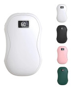 Uppladdningsbara Handvärmare, 2 i 1 Elektrisk Portabel Fickvärmare USB 4000mAh, 3 Värmenivåer, för Kvinnor/Män, Utomhus, Campingvit