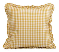 Mille Notti Laura Check Piccolo Kuddfodral 25x80 Gul