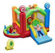 Hoppborg med fläkt Candyland hopphus färgglad