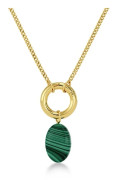 Edblad - Beach Crystal Necklace Green Gold