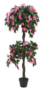 vidaXL Konstväxt rhododendron med kruka 155 cm grön och rosa