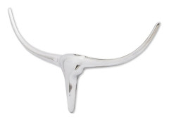 Väggdekoration tjurhuvud silver 72 cm - Silver
