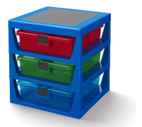 LEGO 3-Drawer Rack Blue 40950002