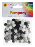 Färgglada pompoms mix 120 st 1 cm Shan SP05